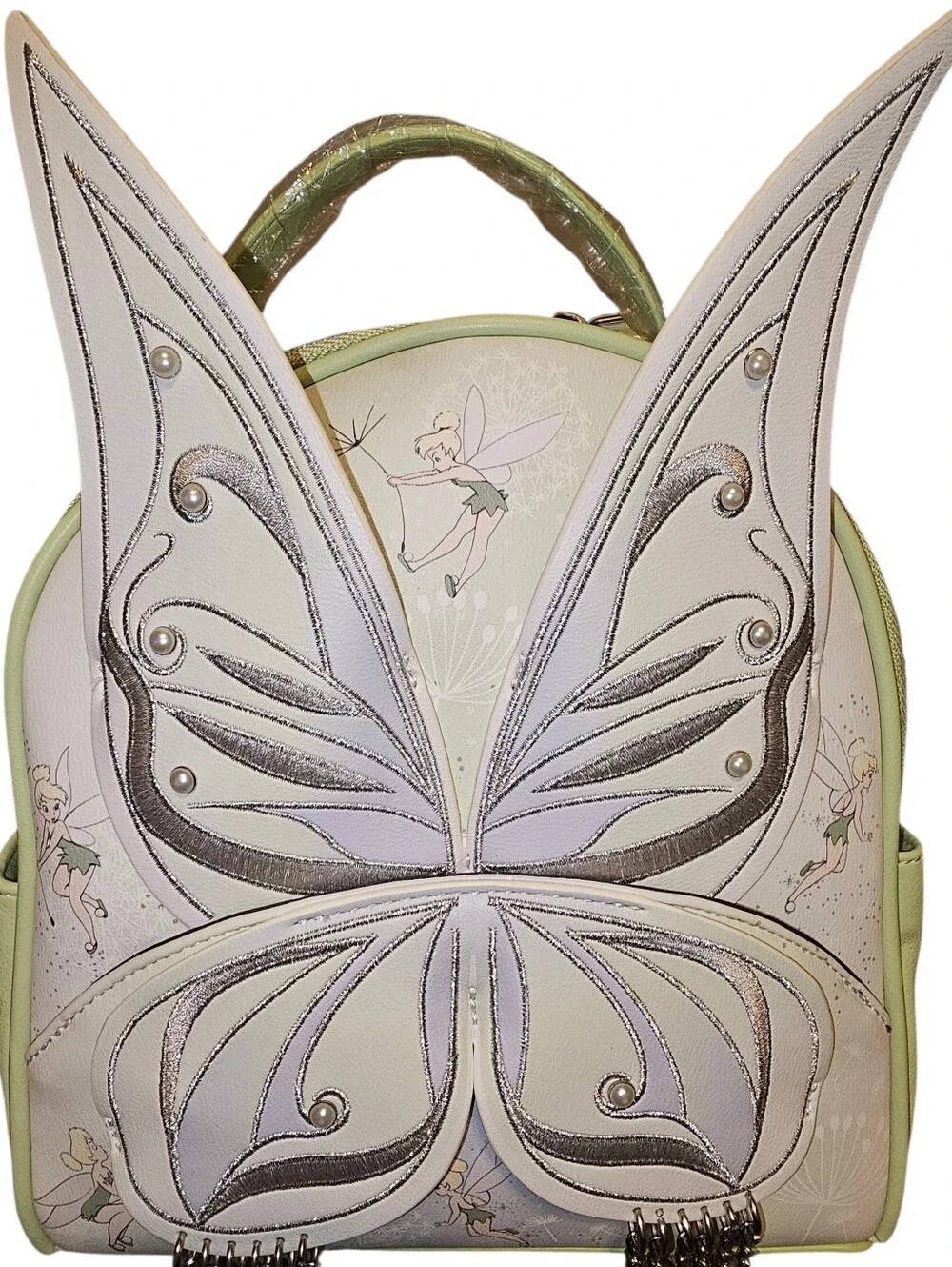 NWT Danielle Nicole Disney Peter Pan Tinker Bell Wings Dangle Mini Backpack - Picture 2 of 7